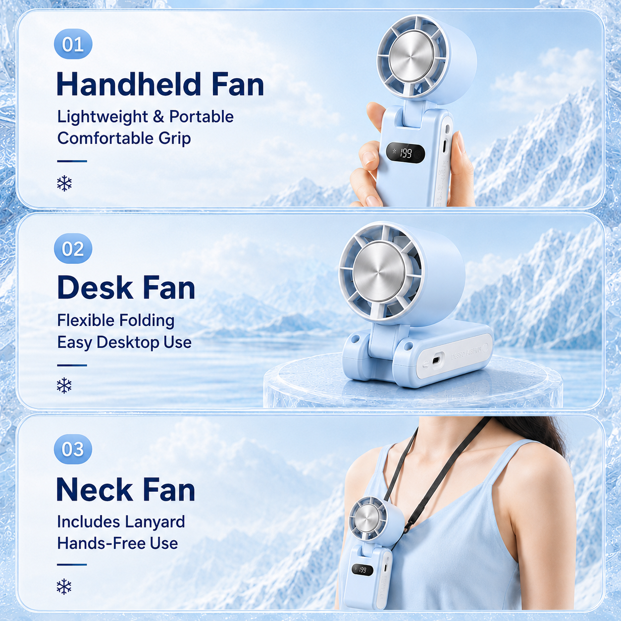 🔥Last day of limited-time event  Handheld cooling semiconductor mini fan🔥