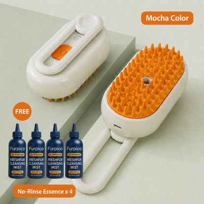 🔥3-in-1 No-Rinse Pet Grooming Brush + Cleansing Solution🔥