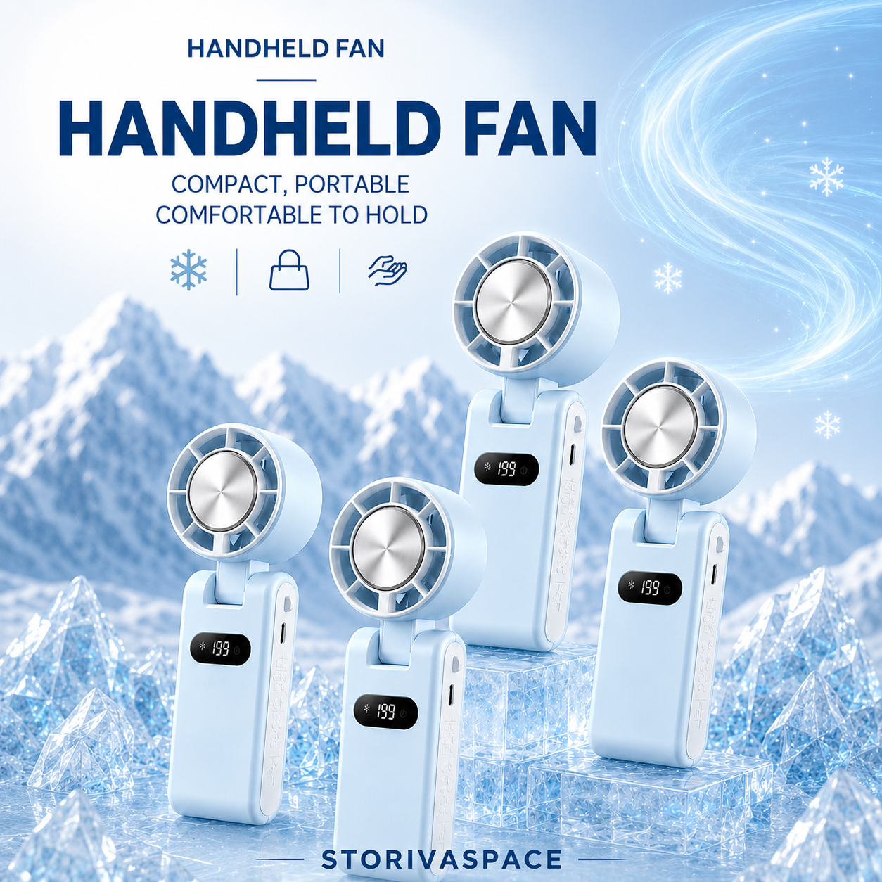 🔥Last day of limited-time event  Handheld cooling semiconductor mini fan🔥