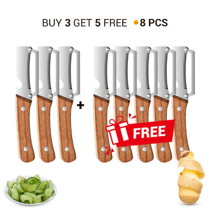 🔥Buy one, get one free—buy more, get more—wooden-handled julienne peeler!🔥