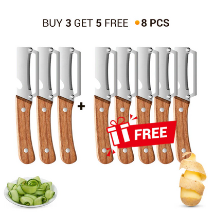 🔥Buy one, get one free—buy more, get more—wooden-handled julienne peeler!🔥