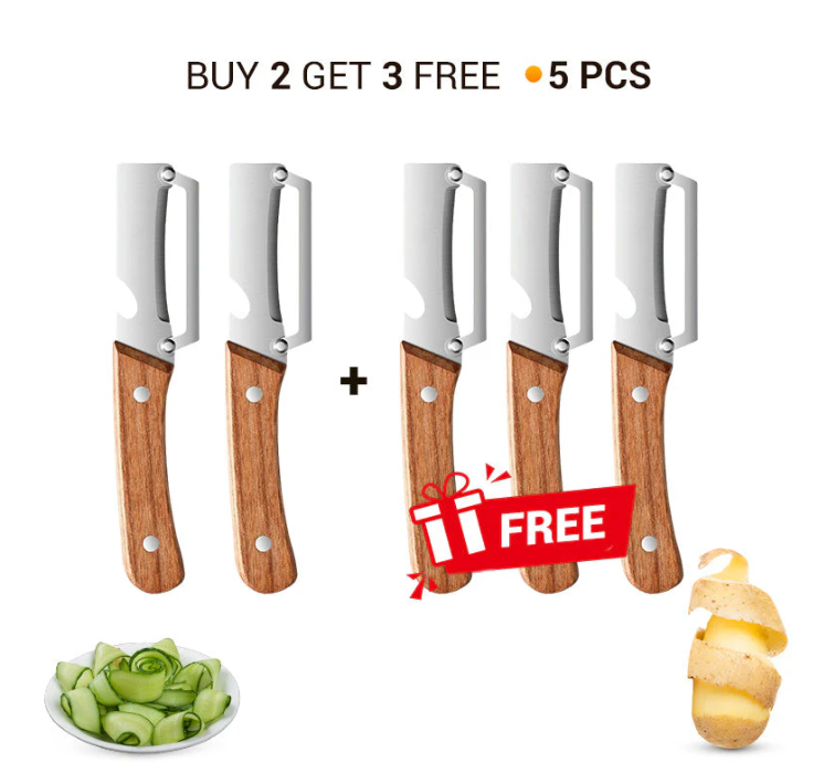 🔥Buy one, get one free—buy more, get more—wooden-handled julienne peeler!🔥