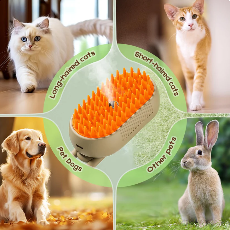 🔥3-in-1 No-Rinse Pet Grooming Brush + Cleansing Solution🔥
