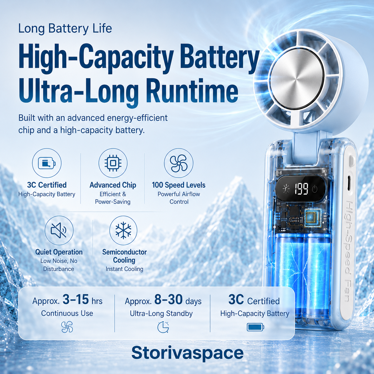 🔥Last day of limited-time event  Handheld cooling semiconductor mini fan🔥