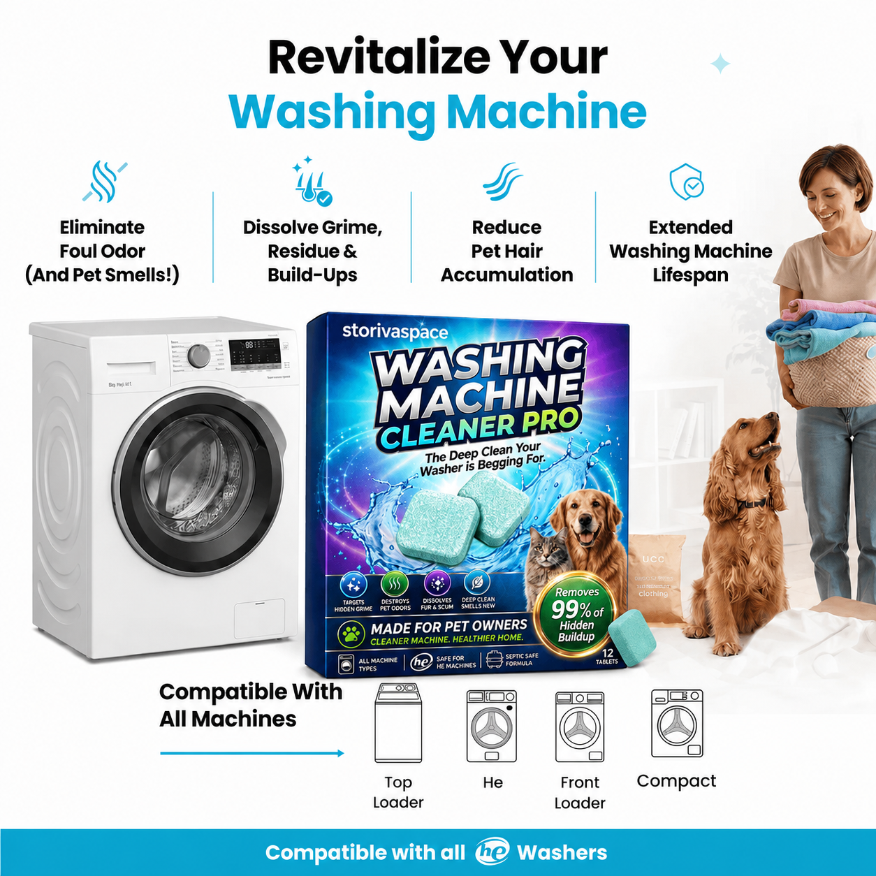 🔥Buy More, Get More — Plus FREE Pet Hair Catchers WASHING MACHINE CLEANER PRO 🔥