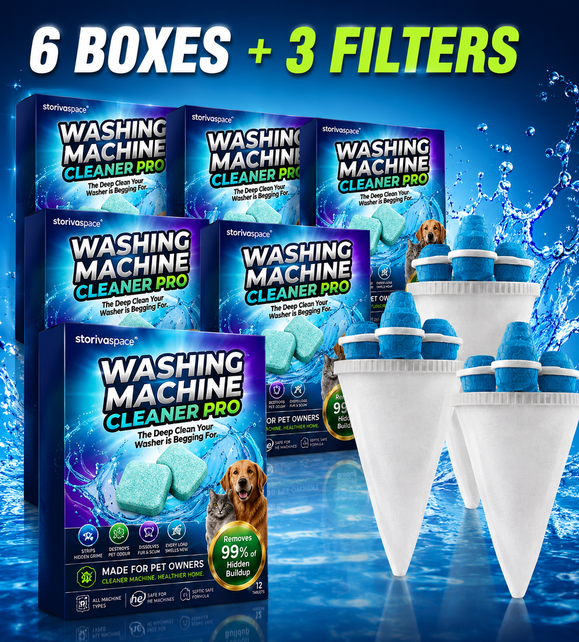 🔥Buy More, Get More — Plus FREE Pet Hair Catchers WASHING MACHINE CLEANER PRO 🔥
