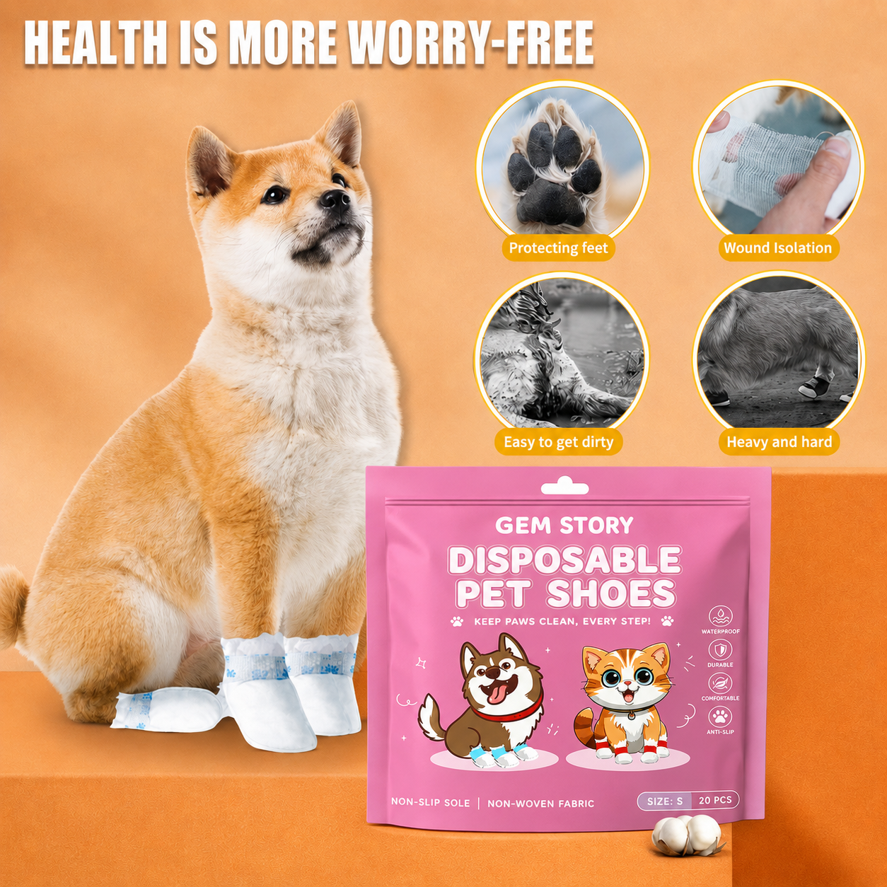 🔥Last day of special offers！  Water-Resistant Pet Paw Protectors🔥
