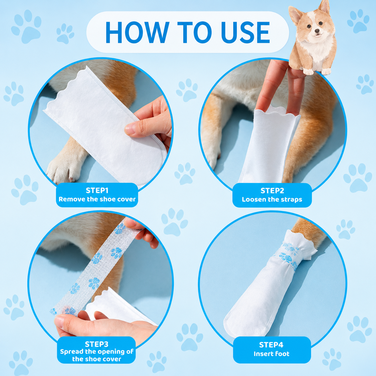 How to use disposable dog paw covers